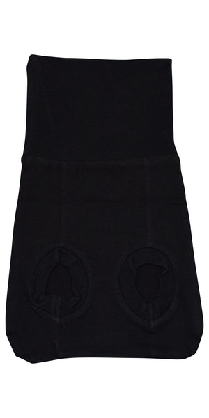 frontside of organic cotton memeeno baby belly bloomer noir