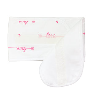 Love Her Belly Band for gas & colic relief pink girl