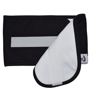 noir baby belly band for colic and gas black