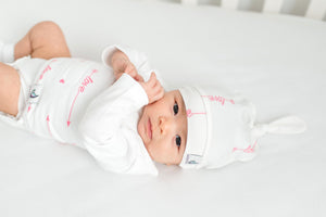 Love Her Belly Band for gas & colic relief pink girl