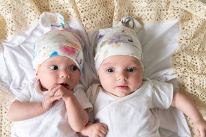 memeeno baby top knot hat floral darling