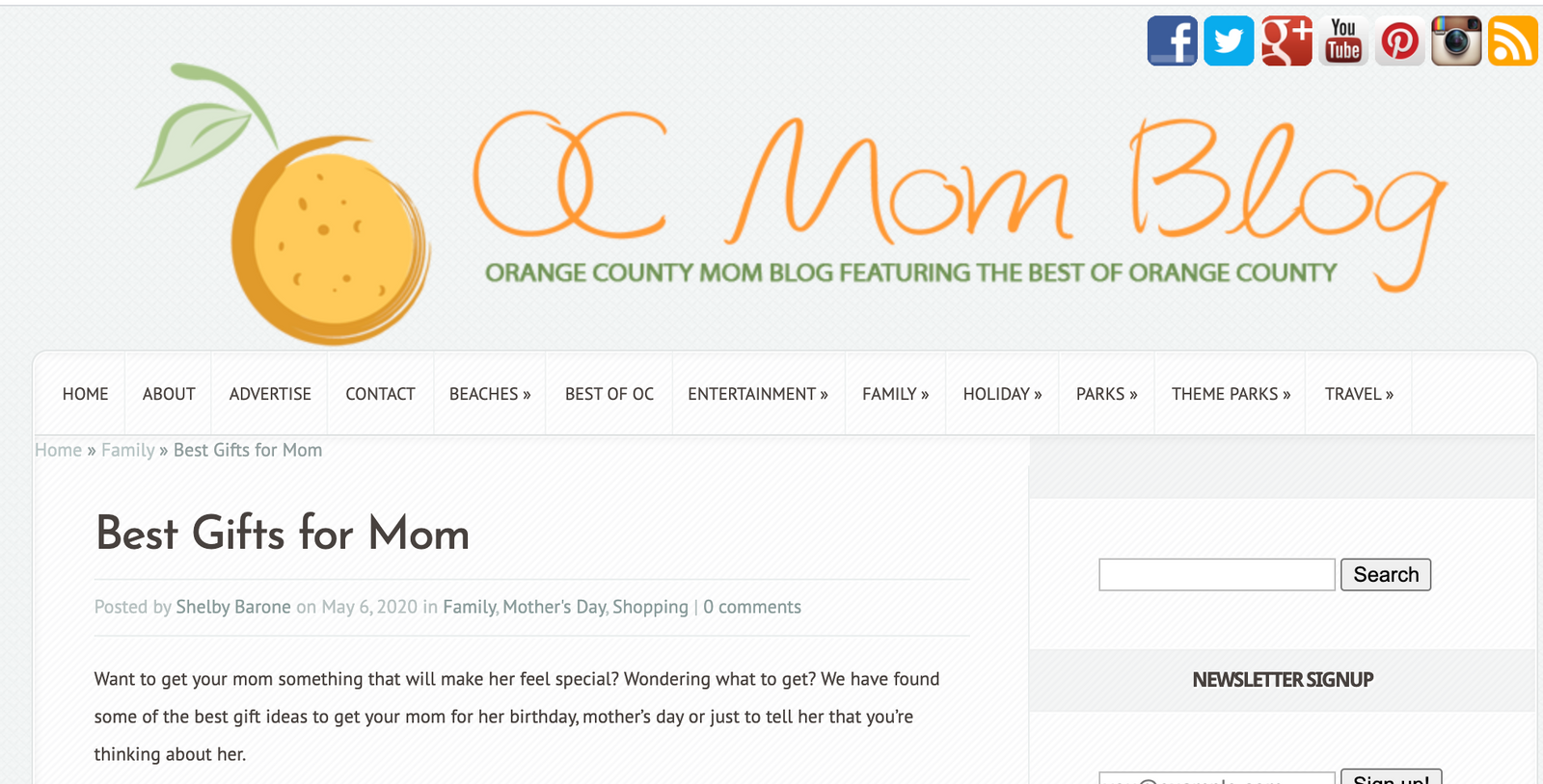 MEMEENO Featured in OC Mom Blog