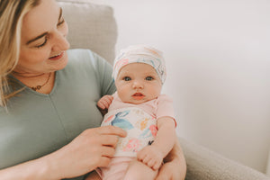 memeeno baby top knot hat aquarelle 