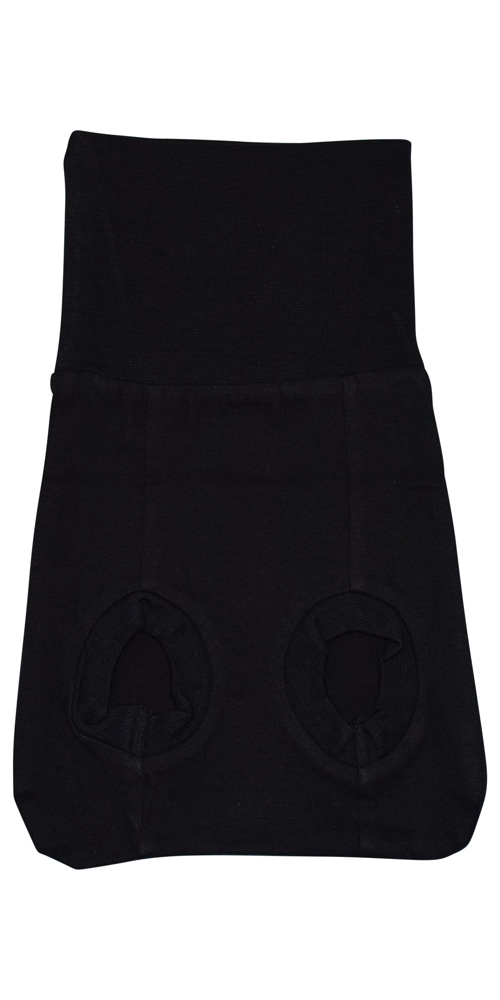 frontside of organic cotton memeeno baby belly bloomer noir