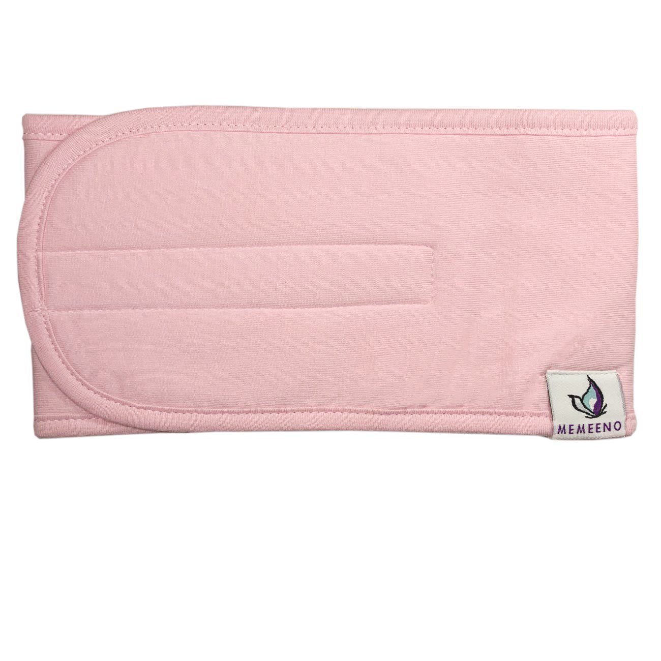 memeeno belly band for gas, colic relief organic cotton pink sweet pea