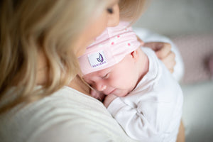 Newborn Top Knot Hat - Cherry Blossom - MEMEENO