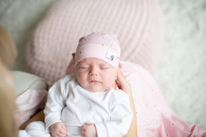 Newborn Top Knot Hat - Cherry Blossom - MEMEENO