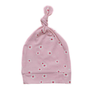 Newborn Top Knot Hat - Cherry Blossom - MEMEENO