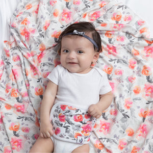 Swaddle & Newborn Blanket - Floral - MEMEENO