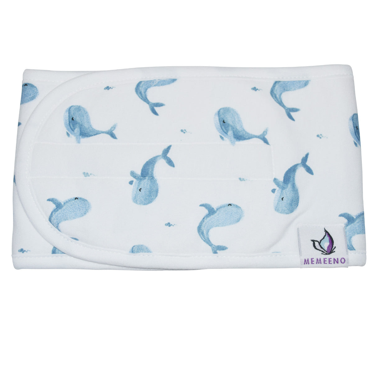 Whale ceta organic cotton belly band for newborns to one year old babies