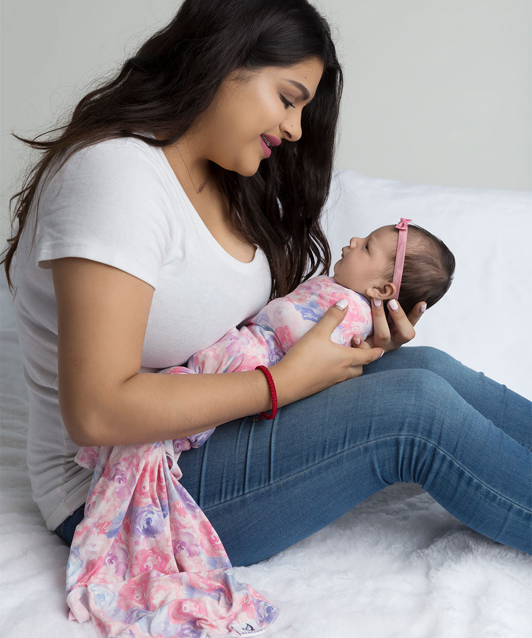 Swaddle & Newborn Blanket - Bouquet - MEMEENO