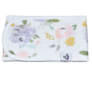 product photo of organic cotton baby belly band darling, with florals