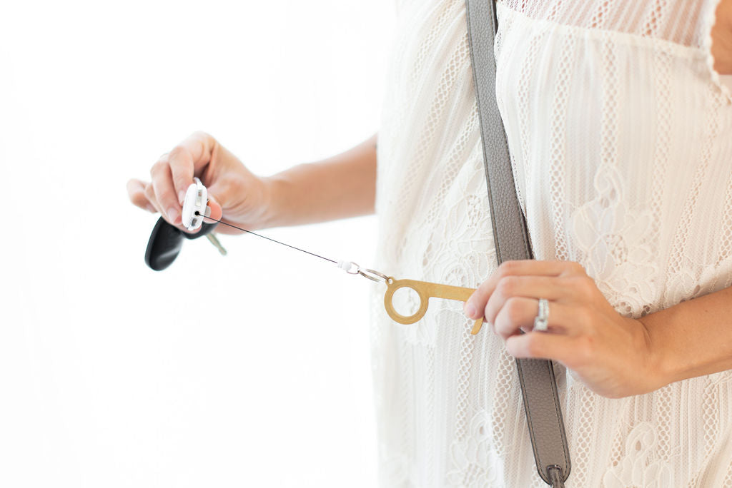 Touchless Keychain Door Opener + Carabiner