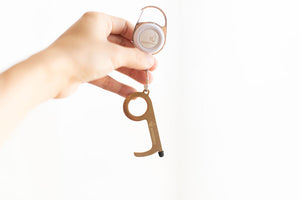 Touchless Keychain Door Opener + Carabiner
