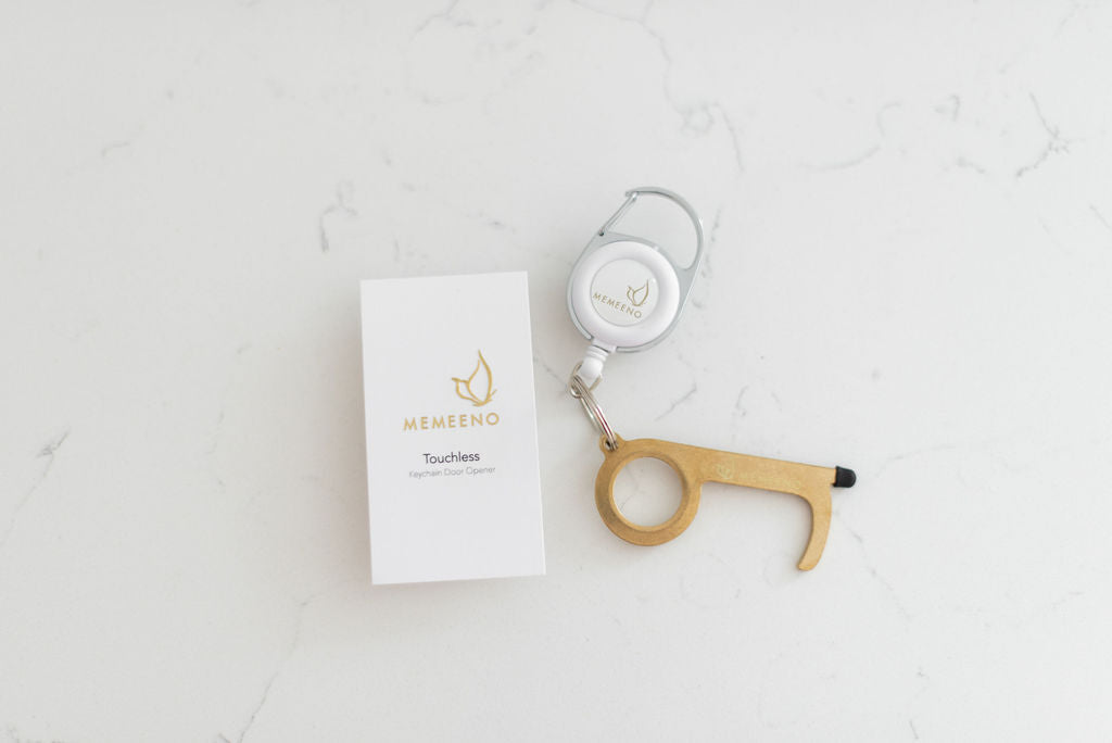 Touchless Keychain Door Opener + Carabiner